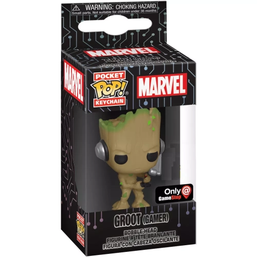 Funko Pop! Groot (Gamer) Pocket Pop! Keychain Marvel Box