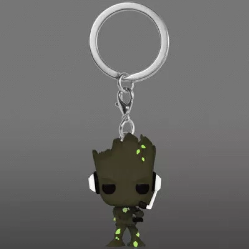Funko Pop! Groot (Gamer) Pocket Pop! Keychain Glows in the Dark