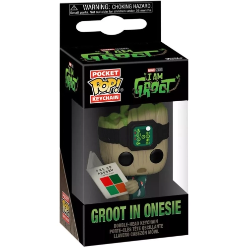 Funko Pop! Groot in Onesie Pocket Pop! Keychain Marvel Studios I Am Groot Box