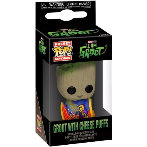 Funko Pop! Groot with Cheese Puffs Pocket Pop! Keychain Box