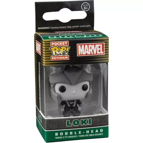 Funko Pop! Loki Pocket Pop! Keychain Black and White Box