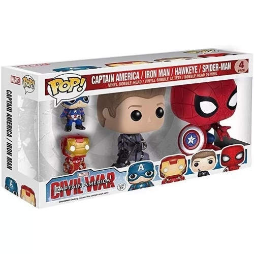Funko Pop! Captain Ameirca 4 Pack Marvel Captain America Civil War Box
