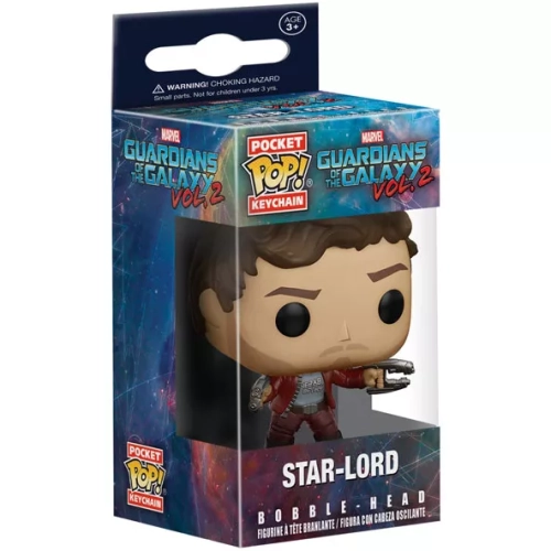 Funko Pop! Star-Lord Pocket Pop! Keychain Marvel Guardians of the Galaxy Vol. 2 Box