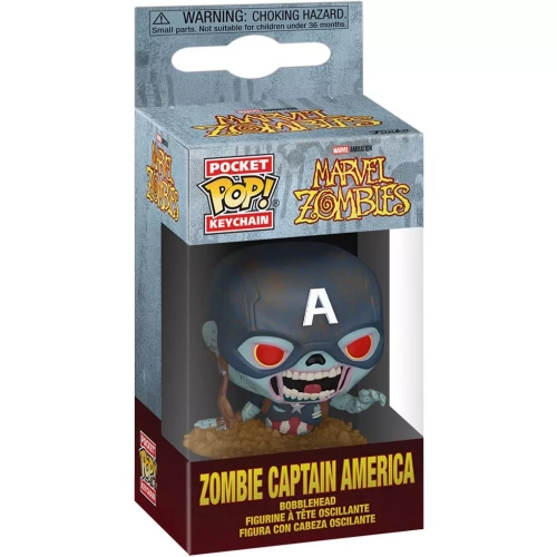 Funko Pop! Zombie Captain America Pocket Pop! Keychain Box
