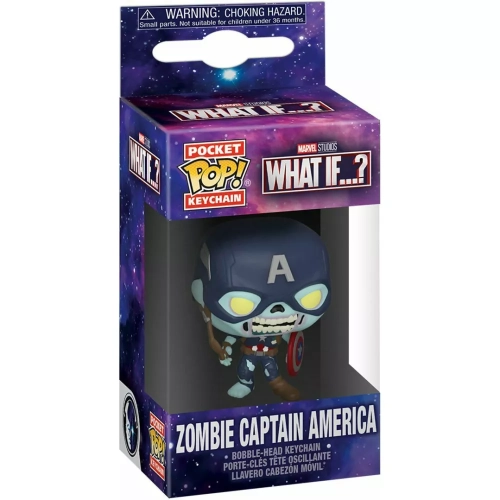Funko Pop! Zombie Captain America Pocket Pop! Keychain Box