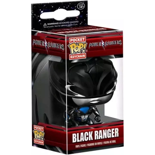 Funko Pop! Black Ranger Pocket Pop! Keychain Power Rangers Box