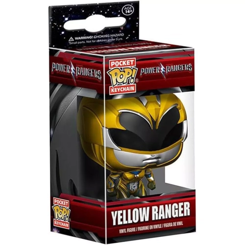 Funko Pop! Yellow Ranger Pocket Pop! Keychain Power Rangers Box