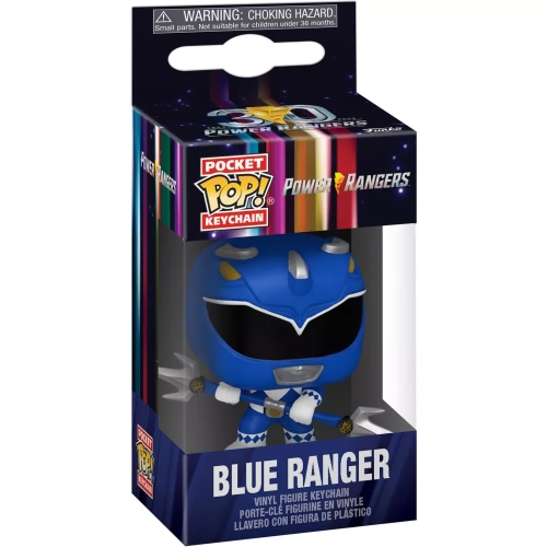 Funko Pop! Blue Ranger Pocket Pop! Keychain with Power Lance Box