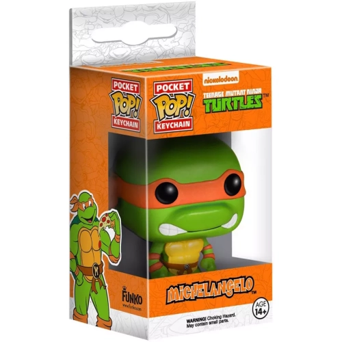 Funko Pop! Michelangelo Pocket Pop! Keychain Nickelodeon Teenage Mutant Ninja Turtles Box