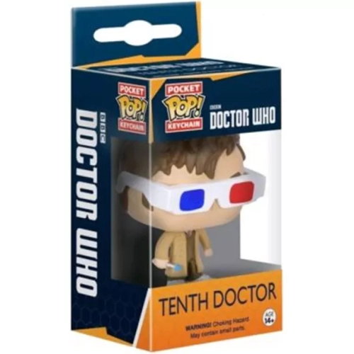 Funko Pop! Tenth Doctor Pocket Pop! Keychain 3D Glasses Box