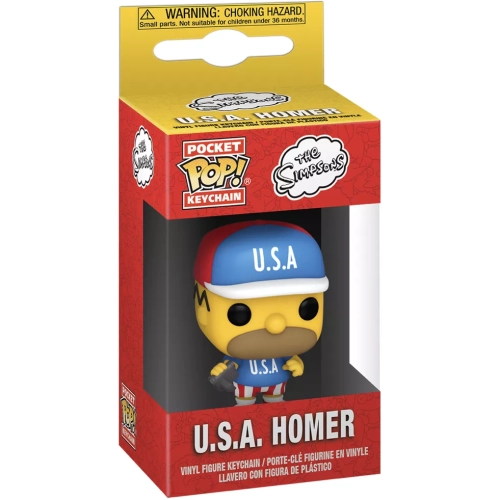 Funko Pop! U.S.A. Homer Pocket Pop! Keychain The Simpsons Box