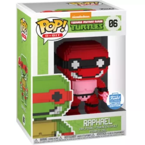 Funko Pop! Raphael #06 8-Bit Neon Nickelodeon Teenage Mutant Ninja Turtles Box