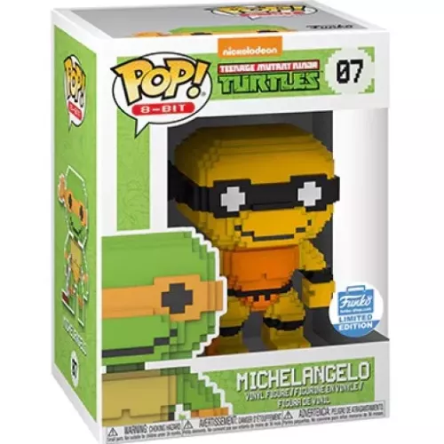 Funko Pop! Michelangelo #07 8-Bit Neon Nickelodeon Teenage Mutant Ninja Turtles Box