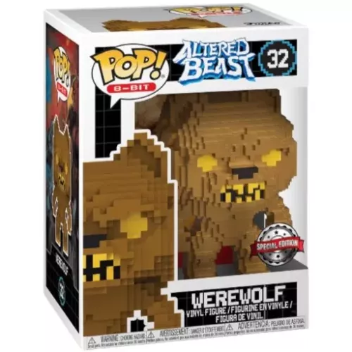 Funko Pop! Werewolf #32 Gold Altered Beast 8-Bit Vinyl Figure Box