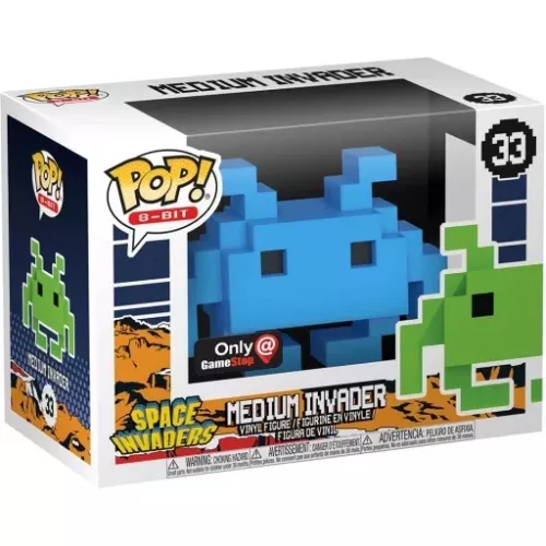 Funko Pop! Medium Invader #33 Blue Space Invaders 8-Bit Box