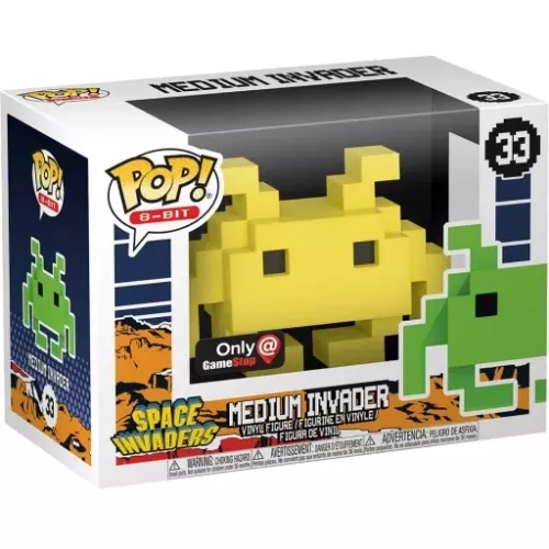 Funko Pop! Medium Invader #33 Yellow Space Invaders Box
