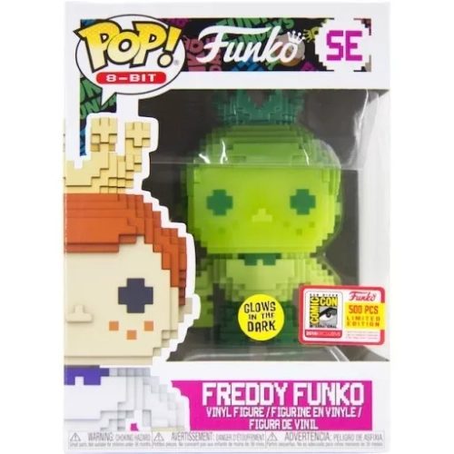 Funko Pop! Freddy Funko SE 8-Bit Glows in the Dark Green Box