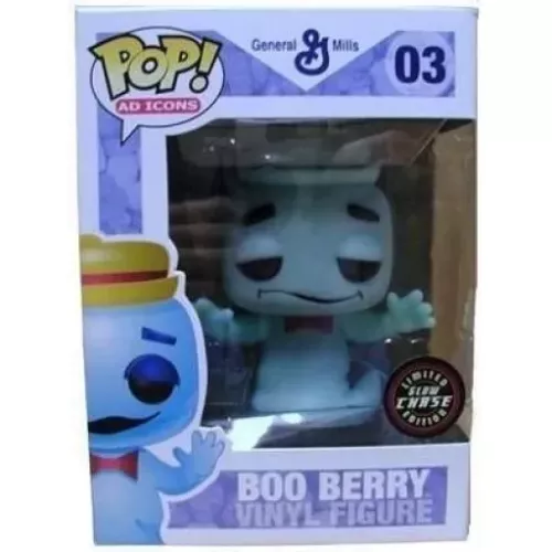Funko Pop! Boo Berry #03 Chase Glows in the Dark General Mills Box