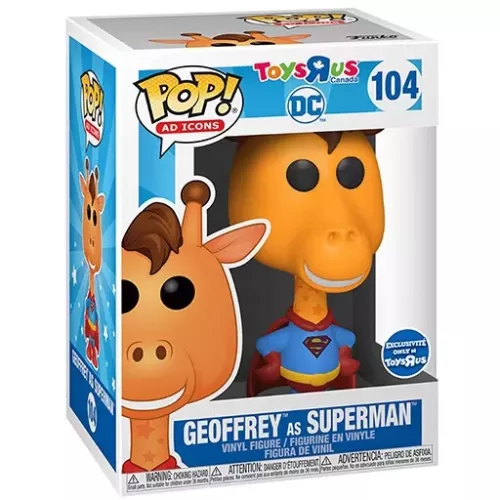 Funko Pop! Geoffrey as Superman #104 Toys "R" Us Canada DC Box