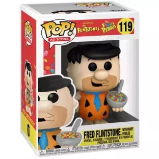 Fred Flintstone with Fruity Pebbles