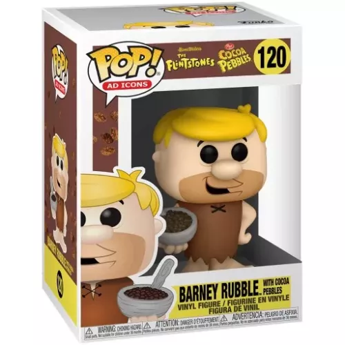Funko Pop! Barney Rubble with Cocoa Pebbles #120 Hanna Barbera The Flintstones Post Cocoa Pebbles Box