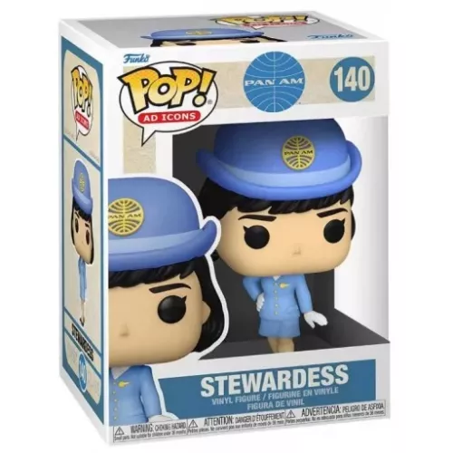 Funko Pop! Stewardess #140 Pan Am Ad Icons Vinyl Figure Box