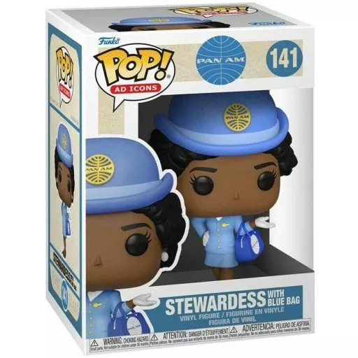 Stewardess with Blue Bag Box