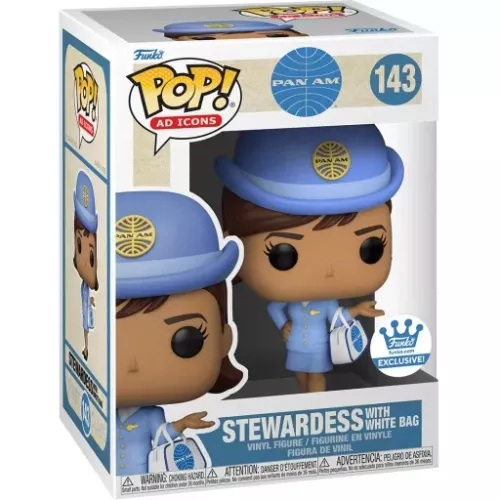 Funko Pop! Stewardess with White Bag #143 Pan Am Ad Icons Box
