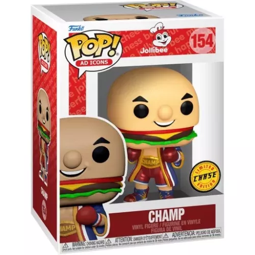 Funko Pop! Champ #154 Chase Metallic Jollibee Ad Icons Box