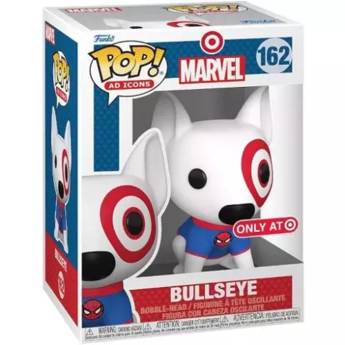 Funko Pop! Bullseye #162 as Spidey Target Marvel Ad Icons Box