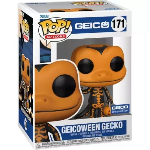 Funko Pop! Geicoween Gecko #171 Orange Ad Icons Vinyl Figure Box