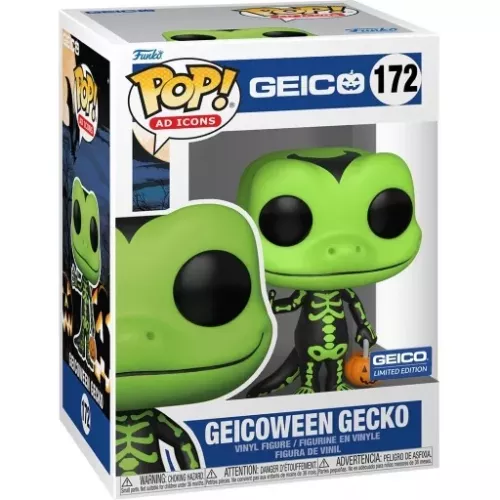 Funko Pop! Geicoween Gecko #172 Green Ad Icons Vinyl Figure Box