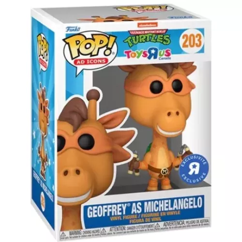 Funko Pop! Geoffrey as Michelangelo #203 Nickelodeon Teenage Mutant Ninja Turtles Toys "R" Us Canada Box