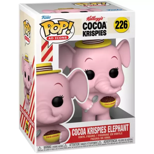 Funko Pop! Cocoa Krispies Elephant #226 Kellogg's Cocoa Krispies Box