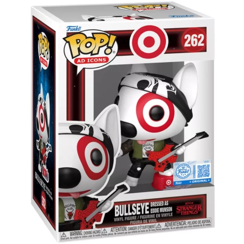 Funko Pop! Bullseye Dressed as Eddie Munson #262 Target Box
