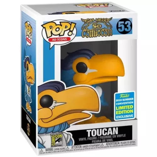 Funko Pop! Toucan #53 San Diego 50 Comic Con Ad Icons Box
