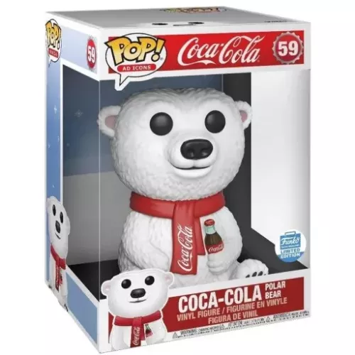 Funko Pop! Coca-Cola Polar Bear #59 10 Inch Ad Icons Box