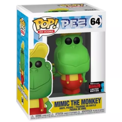 Funko Pop! Mimic the Monkey #64 Red Overalls PEZ Ad Icons Box