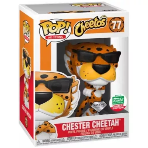 Funko Pop! Chester Cheetah #77 Diamond Collection Cheetos Made with Real Cheese! Box
