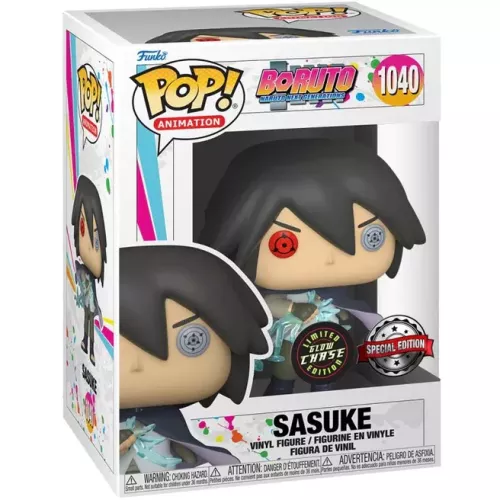 Funko Pop! Sasuke #1040 with Lighting Sword Chase Glows in the Dark Box
