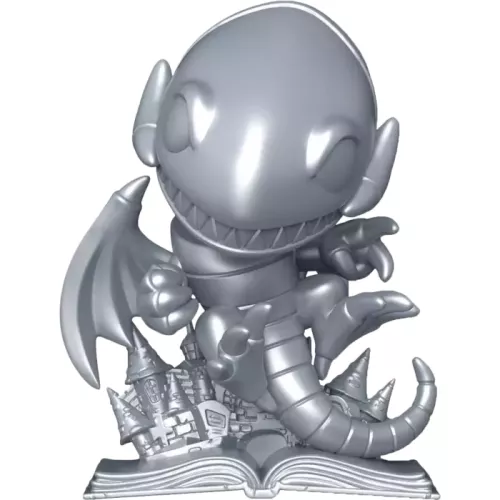 Funko Pop! Blue-Eyes Toon Dragon #1062 Silver Metallic
