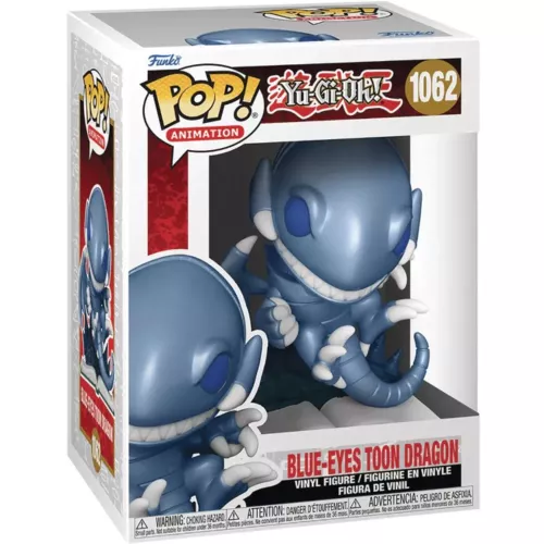 Funko Pop! Blue-Eyes Toon Dragon #1062 Metallic Yu-Gi-Oh! Box