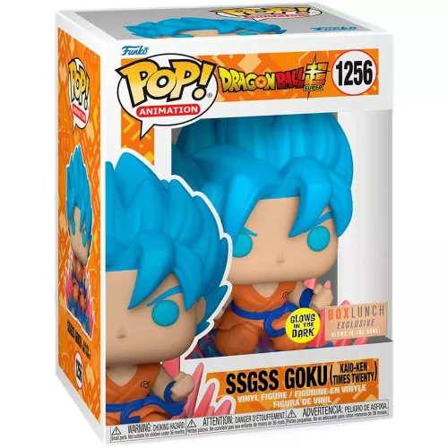 Funko Pop! SSGSS Goku (Kaio-Ken Times Twenty) #1256 Box