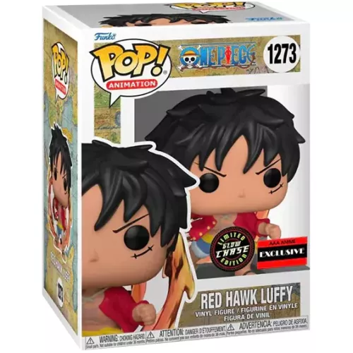 Funko Pop! Red Hawk Luffy #1273 Chase Glows in the Dark Box