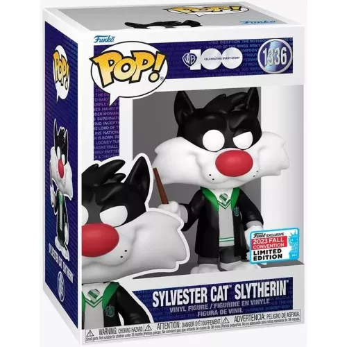 Funko Pop! Sylvester Cat Slytherin #1336 Warner Bros. 100 Celebrating Every Story Box