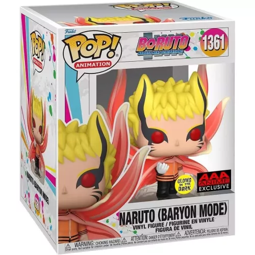 Funko Pop! Naruto (Baryon Mode) #1361 6 Inch Glows in the Dark Box