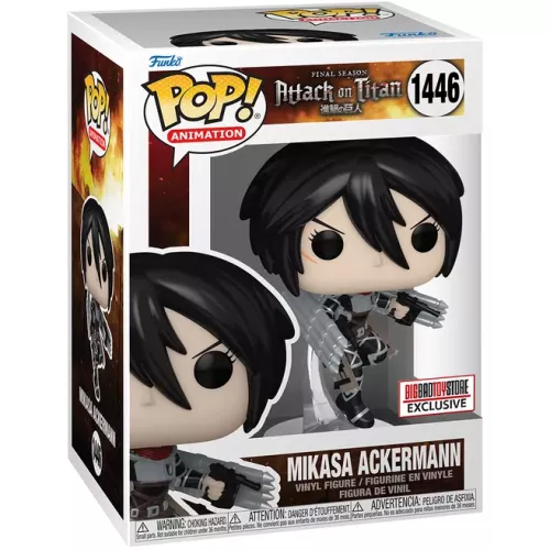 Funko Pop! Mikasa Ackermann #1446 Metallic Attack on Titan Final Season Box