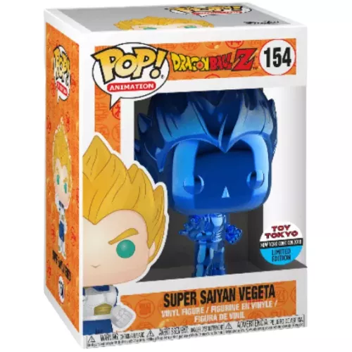 Funko Pop! Super Saiyan Vegeta #154 Blue Chrome Dragon Ball Z Box