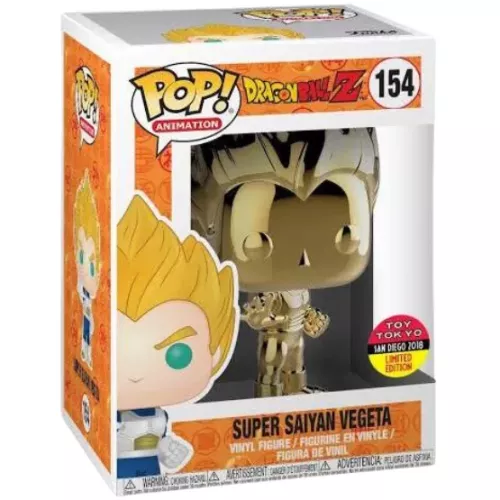 Funko Pop! Super Saiyan Vegeta #154 Gold Chrome Dragon Ball Z Box