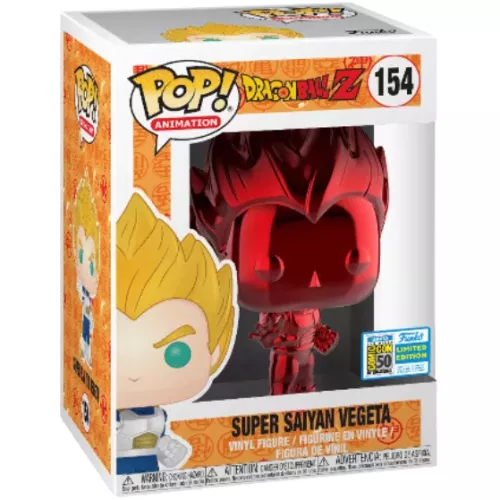 Funko Pop! Super Saiyan Vegeta #154 Red Chrome Dragon Ball Z Box